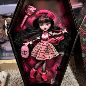 Monster High Doll in Pink and Black Spider Web Outfit